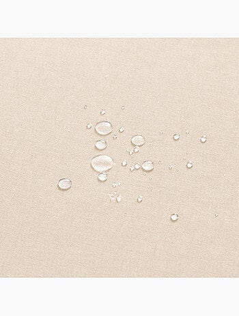 Nappe anti-taches en coton uni, tissu chiné. Tombé naturel, effet tissu - Gamusi.