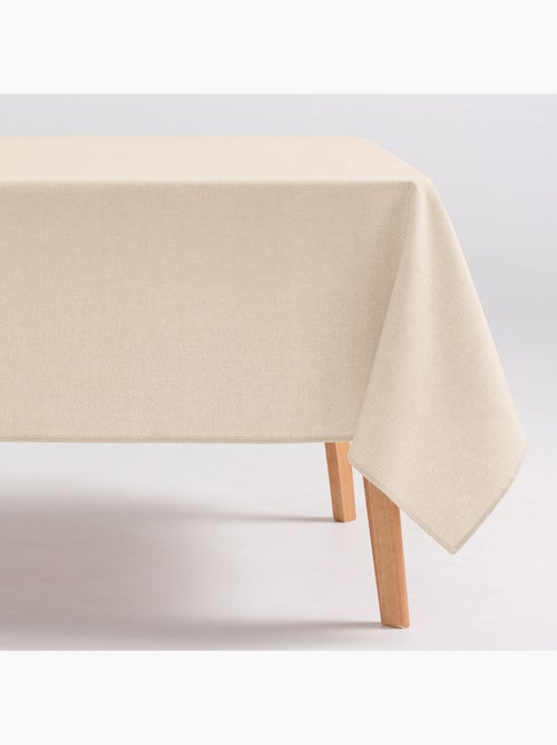 Nappe anti-taches en coton uni, tissu chiné. Tombé naturel, effet tissu - Gamusi. - Kiabi