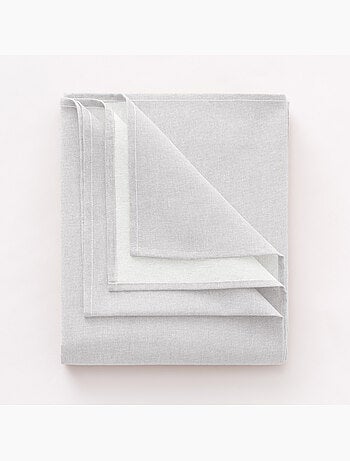 Nappe anti-taches en coton uni, tissu chiné. Tombé naturel, effet tissu - Gamusi.