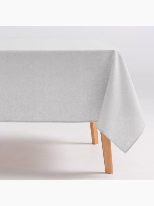 Nappe anti-taches en coton uni, tissu chiné. Tombé naturel, effet tissu - Gamusi. - Kiabi