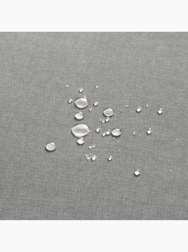 Nappe anti-taches en coton uni, tissu chiné. Tombé naturel, effet tissu - Gamusi. Gris - Kiabi
