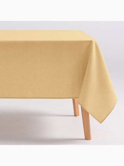 Nappe anti-taches en coton uni, tissu chiné. Tombé naturel, effet tissu - Gamusi. - Kiabi