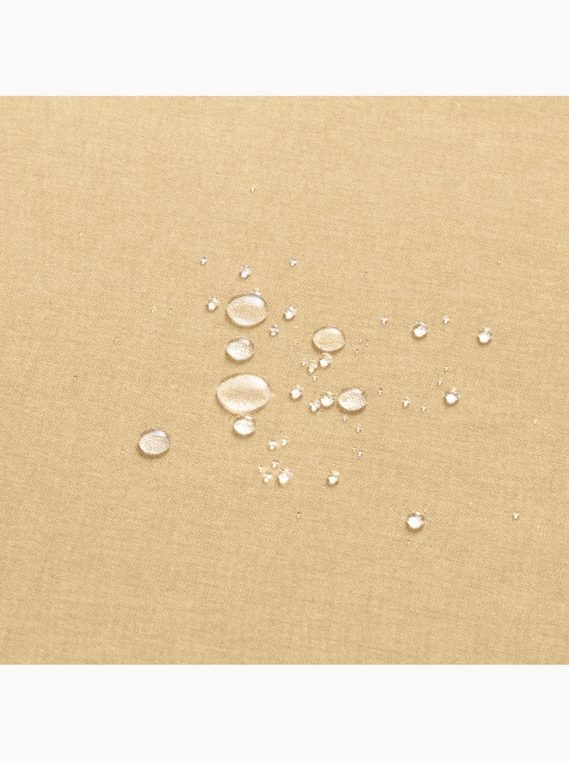 Nappe anti-taches en coton uni, tissu chiné. Tombé naturel, effet tissu - Gamusi. Sable - Kiabi