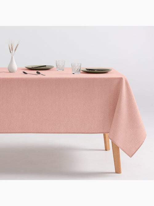 Nappe anti-taches en coton uni, tissu chiné. Tombé naturel, effet tissu - Gamusi. - Kiabi
