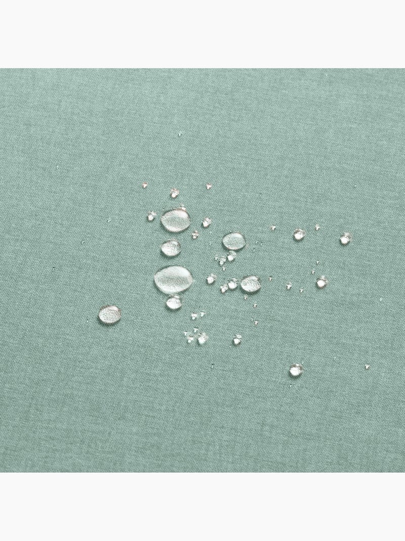 Nappe anti-taches en coton uni, tissu chiné. Tombé naturel, effet tissu - Gamusi. Vert d'eau - Kiabi