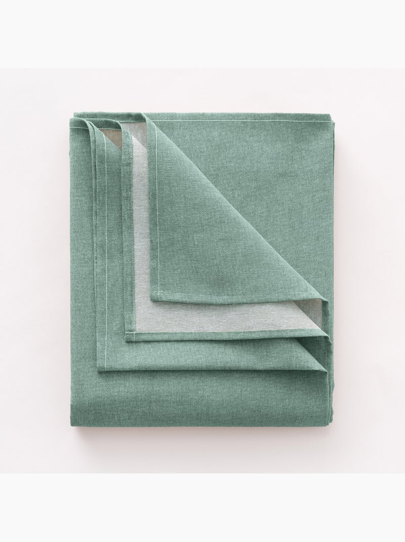 Nappe anti-taches en coton uni, tissu chiné. Tombé naturel, effet tissu - Gamusi. Vert d'eau - Kiabi