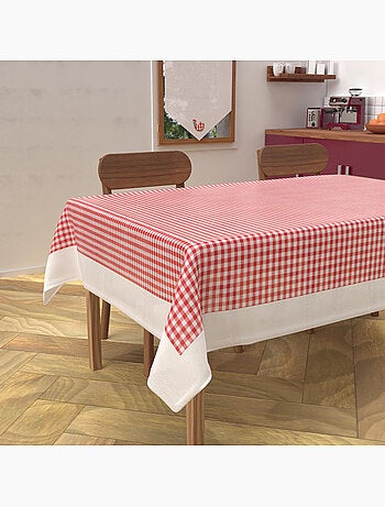 Nappe anti-tâches en coton VICHY, par Soleil d'Ocre