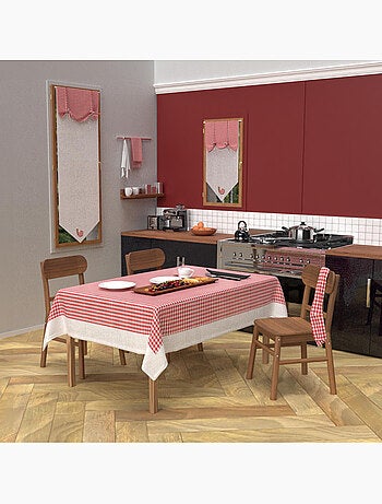 Nappe anti-tâches en coton VICHY, par Soleil d'Ocre