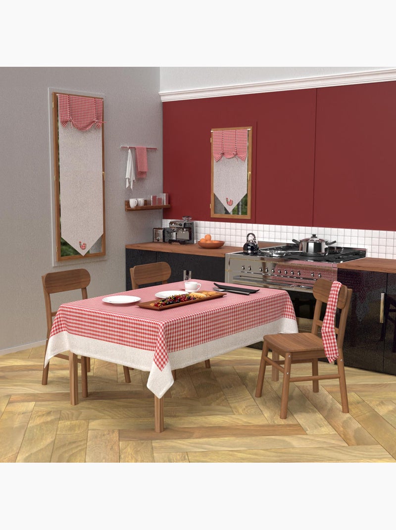 Nappe anti-tâches en coton VICHY, par Soleil d'Ocre Rouge - Kiabi