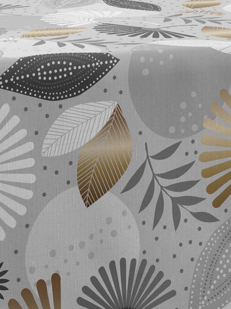 Nappe Anti-taches Esther Gris Doré Blanc - Kiabi
