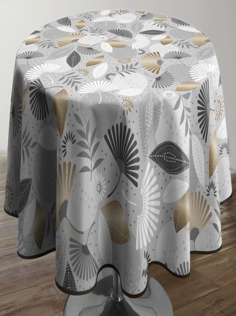 Nappe Anti-taches Esther Gris Doré Blanc - Kiabi