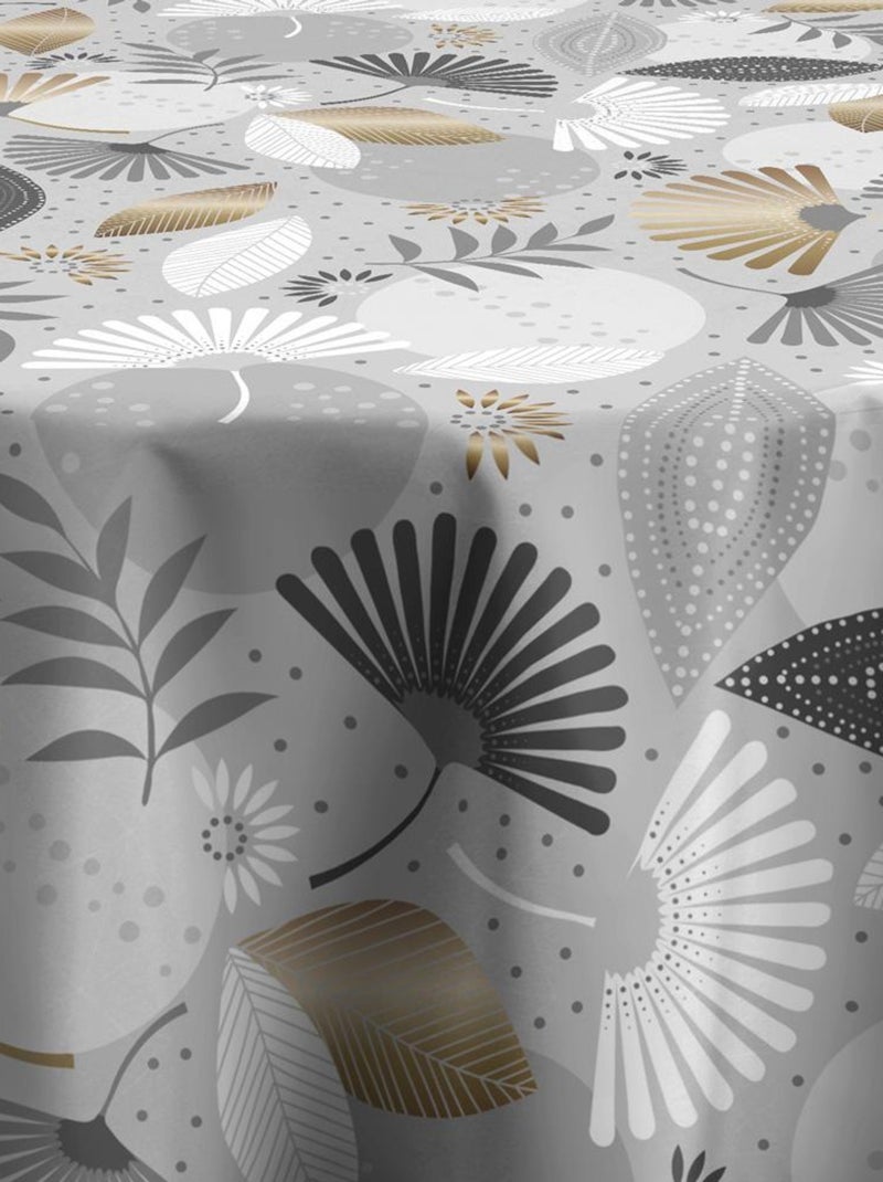 Nappe Anti-taches Esther Gris Doré Blanc - Kiabi