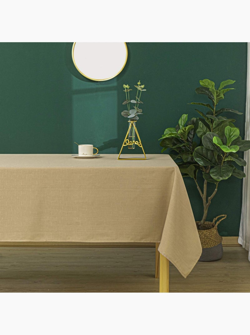 Nappe anti tâches et infroissable  -  - Effet chiné Beige - Kiabi
