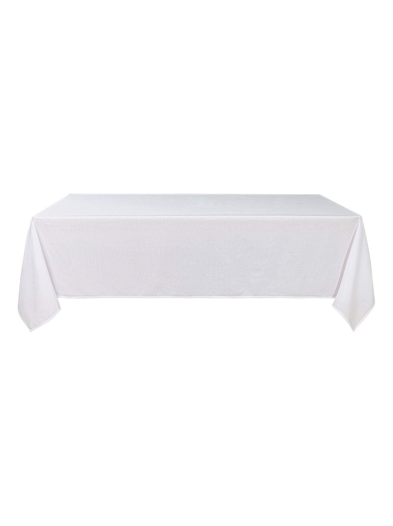 Nappe anti tâches et infroissable  -  - Effet chiné Blanc - Kiabi