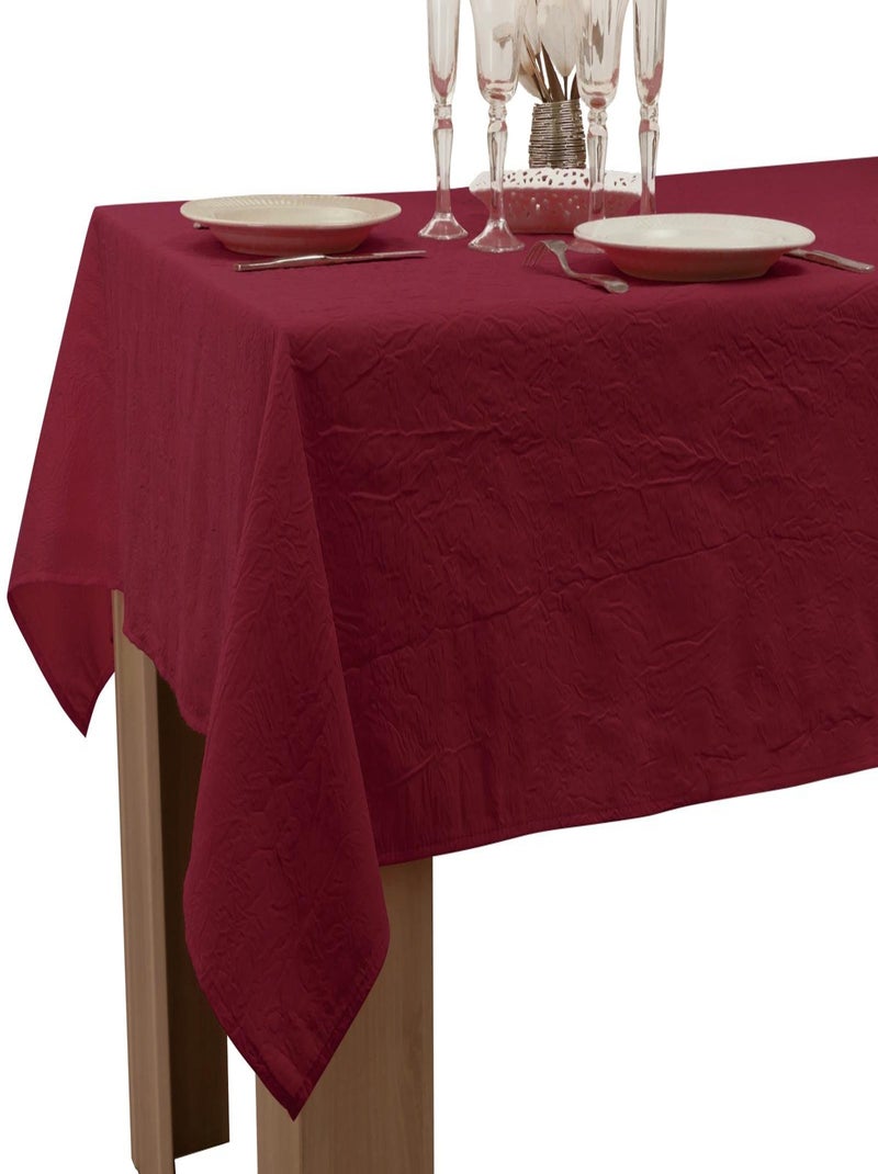 Nappe Anti-taches Froissée Bordeaux - 150 x 300 cm Bordeaux - Kiabi