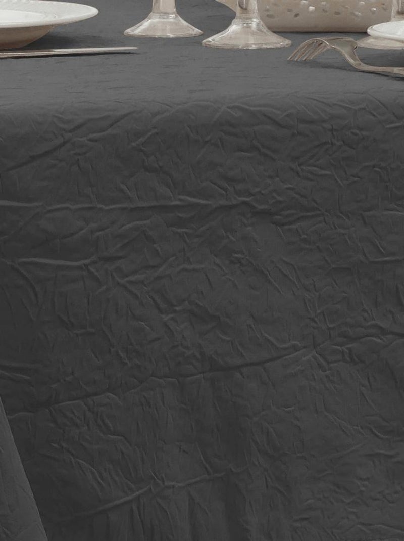Nappe Anti-taches Froissée Gris anthracite - 150 x 350 cm Gris foncé - Kiabi