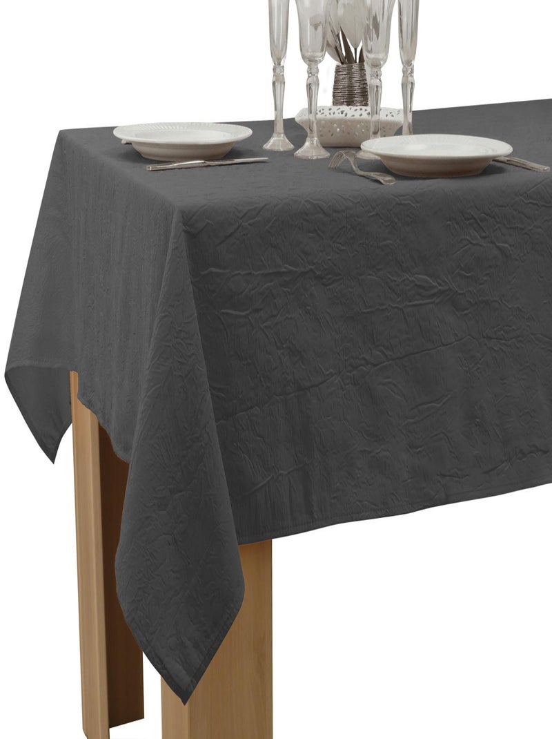 Nappe Anti-taches Froissée Gris anthracite - 150 x 350 cm Gris foncé - Kiabi