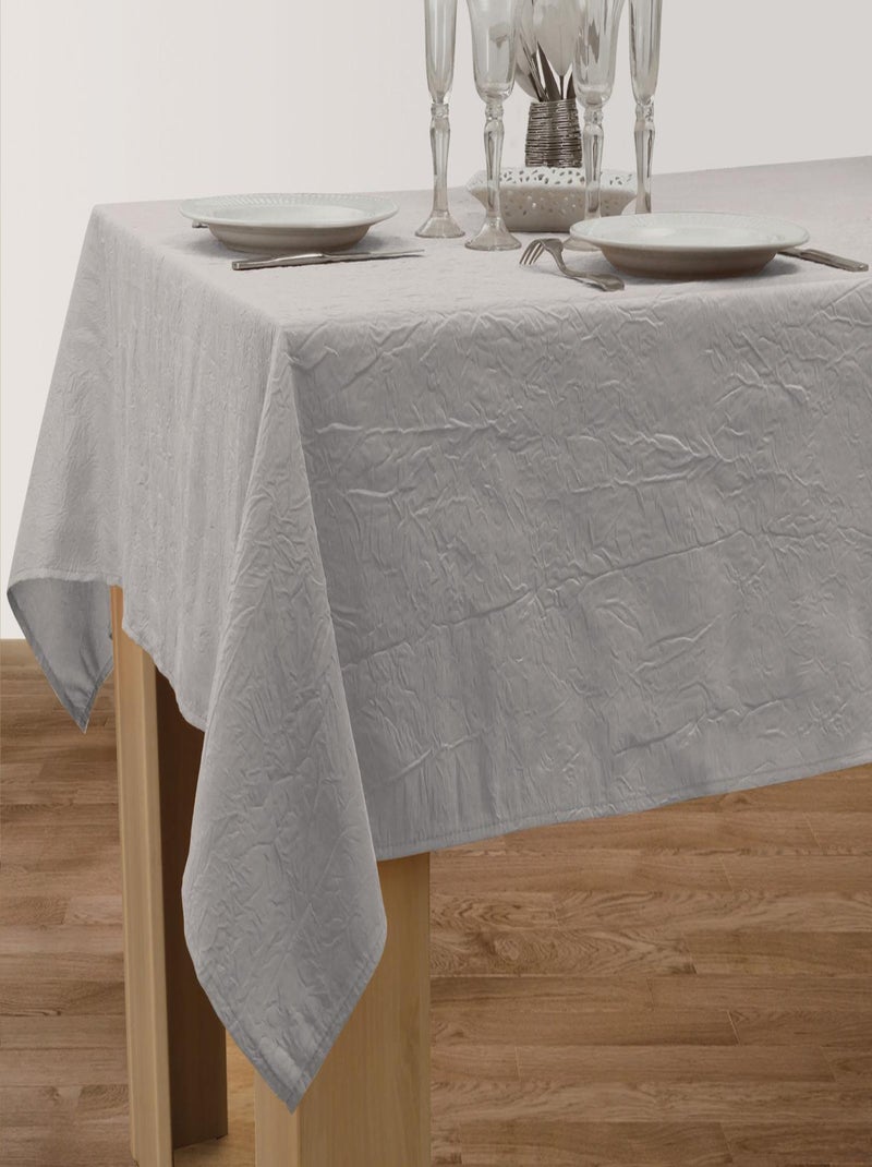 Nappe Anti-taches Froissée Gris perle - 150 x 300 cm Gris perle - Kiabi