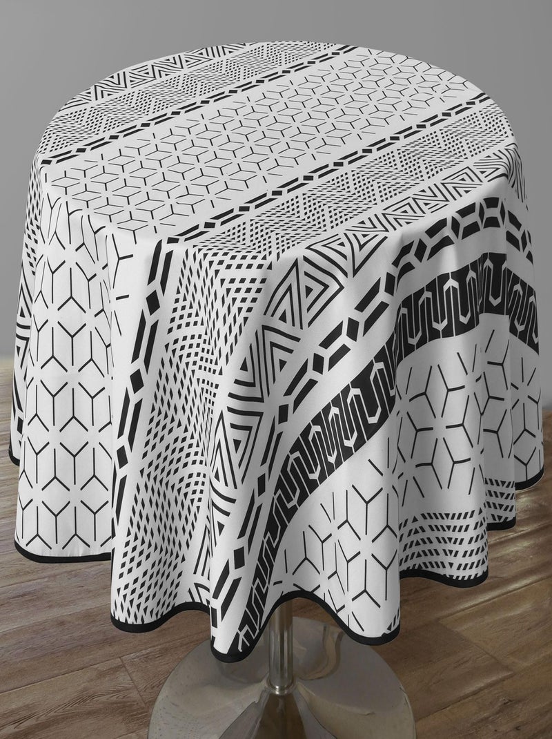 Nappe Anti-taches Graphic Noir Blanc - Kiabi