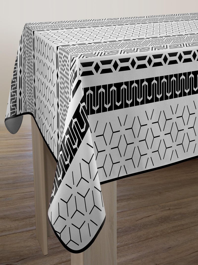 Nappe Anti-taches Graphic Noir Blanc - Kiabi