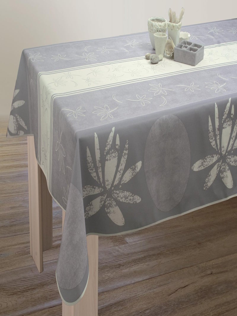 Nappe Anti-taches Lotus Ecru Gris Ecru - Kiabi
