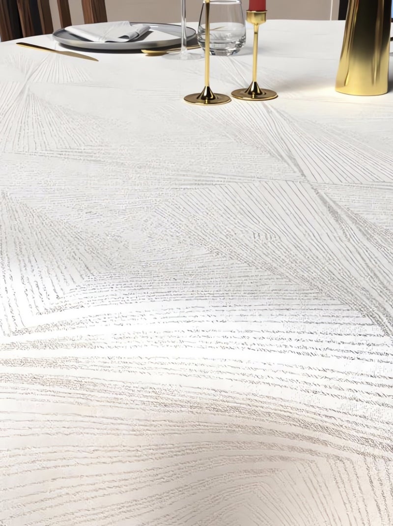 Nappe anti-tâches LUXURY, par Soleil d'Ocre Blanc - Kiabi