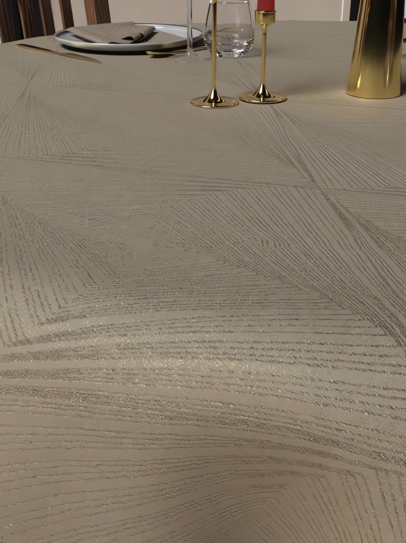 Nappe anti-tâches LUXURY, par Soleil d'Ocre Ecru - Kiabi