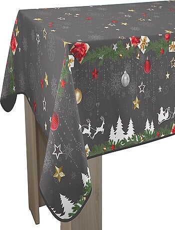 Nappe Anti-taches Noël Gris