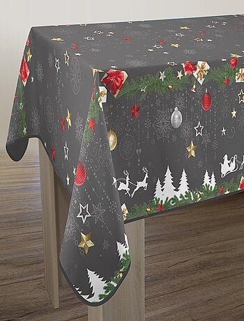 Nappe Anti-taches Noël Gris