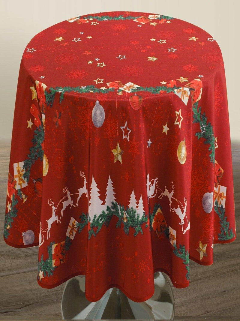 Nappe Anti-taches Noël Rouge Rouge - Kiabi