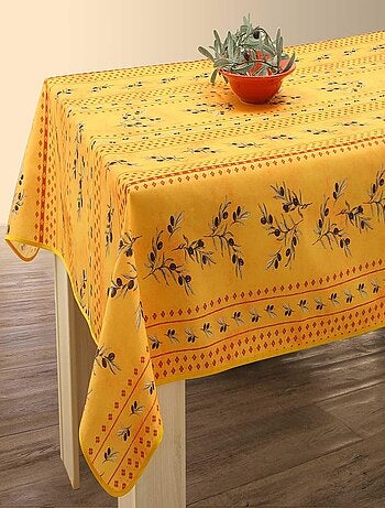 Nappe Anti-taches Olivettes Jaune