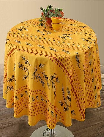 Nappe Anti-taches Olivettes Jaune
