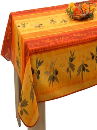 Nappe Anti-taches Olivo Rouge - Carrée 150 x 150 cm