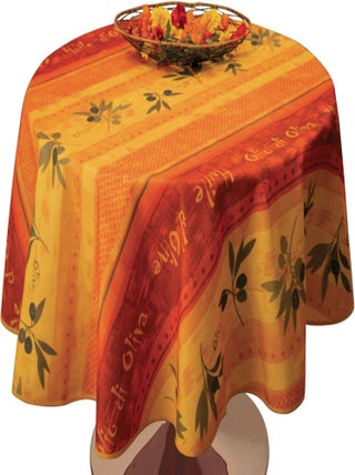 Nappe Anti-taches Olivo Rouge - Ronde 160 cm