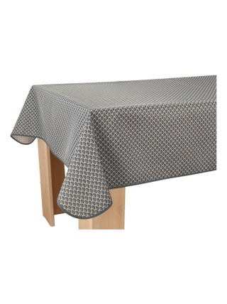 Nappe Anti-taches Paon anthracite - Carrée 150 x 150 cm