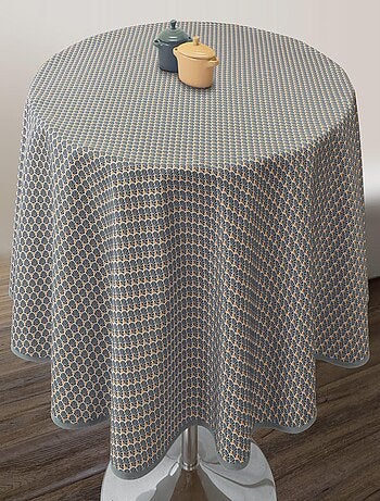 Nappe Anti-taches Paon gris