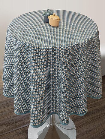 Nappe Anti-taches Paon gris