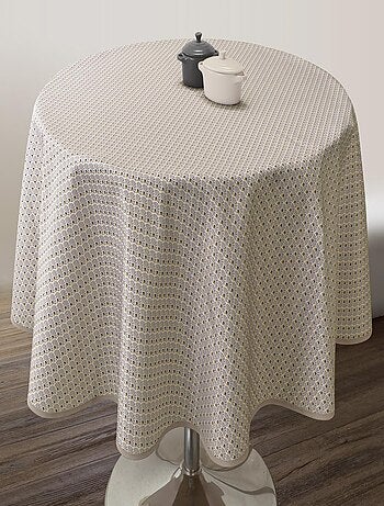 Nappe Anti-taches Paon gris