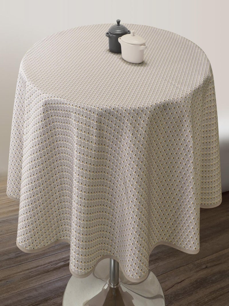 Nappe Anti-taches Paon ficelle Beige - Kiabi