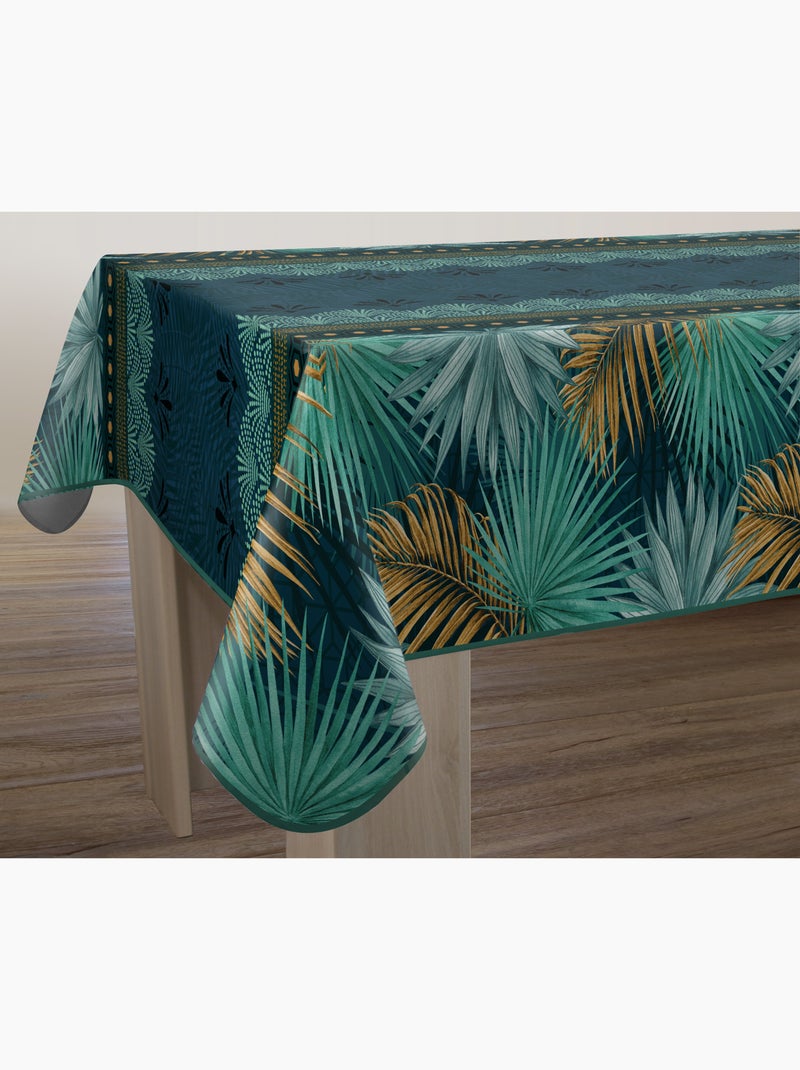 Nappe Anti-taches Paraiso Bleu Vert - Kiabi