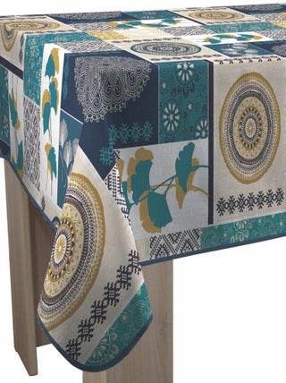 Nappe Anti-taches Patchwork bleu - Rectangle 120 x 150 cm