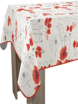 Nappe Anti-taches Poppies Rouge - Rectangle 150 x 240 cm