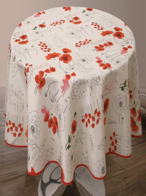 Nappe Anti-taches Poppies Rouge - Kiabi