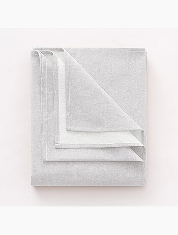 Nappe anti-taches ronde en coton, uni, tissu chiné. Tombé naturel, effet tissu - Gamusi.