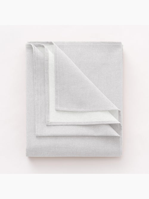 Nappe anti-taches ronde en coton, uni, tissu chiné. Tombé naturel, effet tissu - Gamusi. - Kiabi