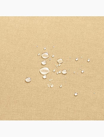 Nappe anti-taches ronde en coton, uni, tissu chiné. Tombé naturel, effet tissu - Gamusi.