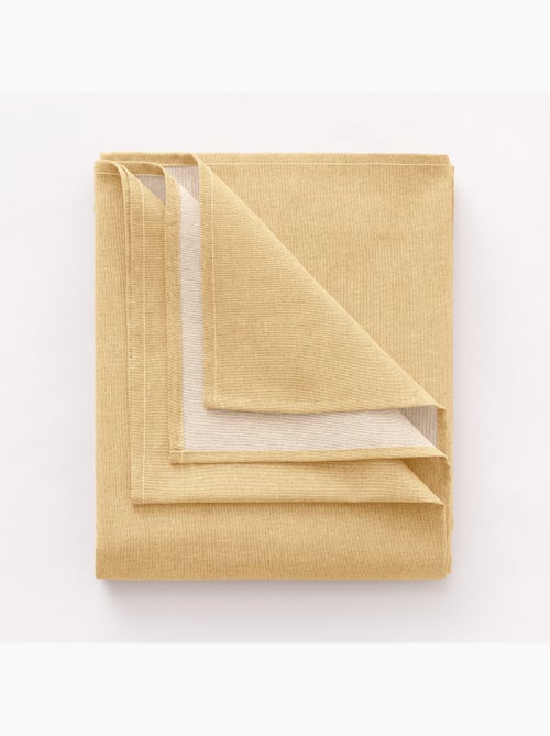 Nappe anti-taches ronde en coton, uni, tissu chiné. Tombé naturel, effet tissu - Gamusi. - Kiabi