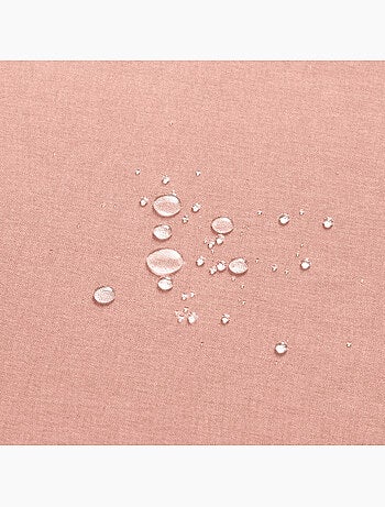 Nappe anti-taches ronde en coton, uni, tissu chiné. Tombé naturel, effet tissu - Gamusi.
