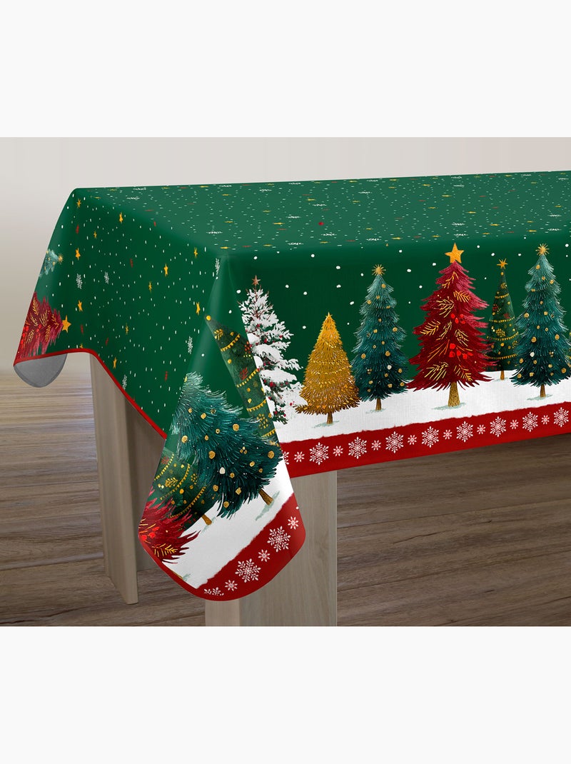 Nappe anti-taches sapin de noël vert Vert forêt - Kiabi