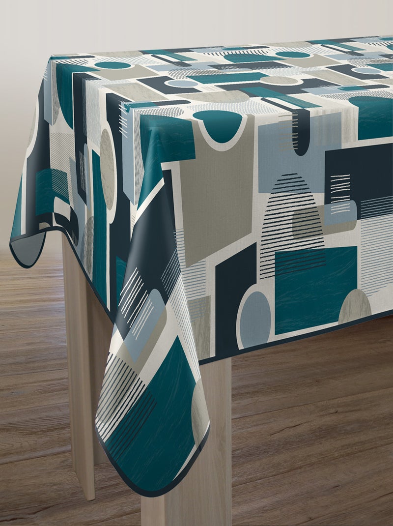 Nappe Anti-taches Toronto Bleu Beige - Kiabi
